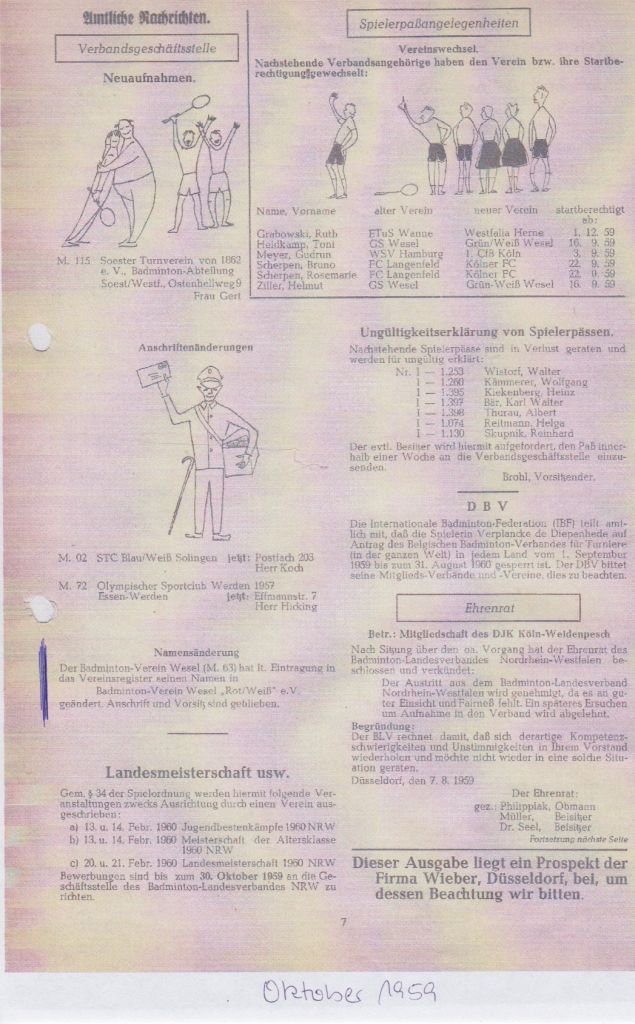 19591005 Badminton Rundschau kl