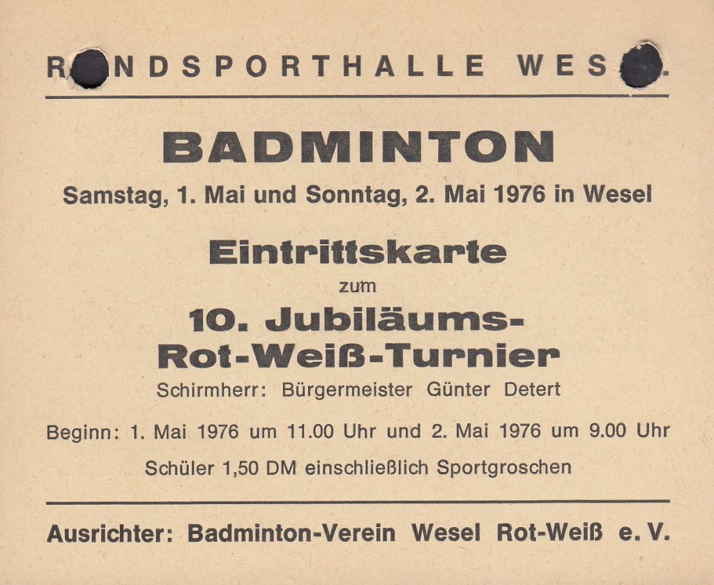 19760501 10 Rot Weiss Turnier